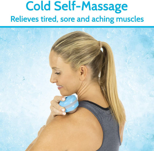 Arctic Flex Cold Massage Roller Ball (2 Pack) - Cryoball Massage Hand Ice | Ball - Sore Muscle Cold Therapy - Deep Tissue Depuffer Pain Relief - Jaw Eye Ice Depuffing Tool for Migraine, Injury, Foot