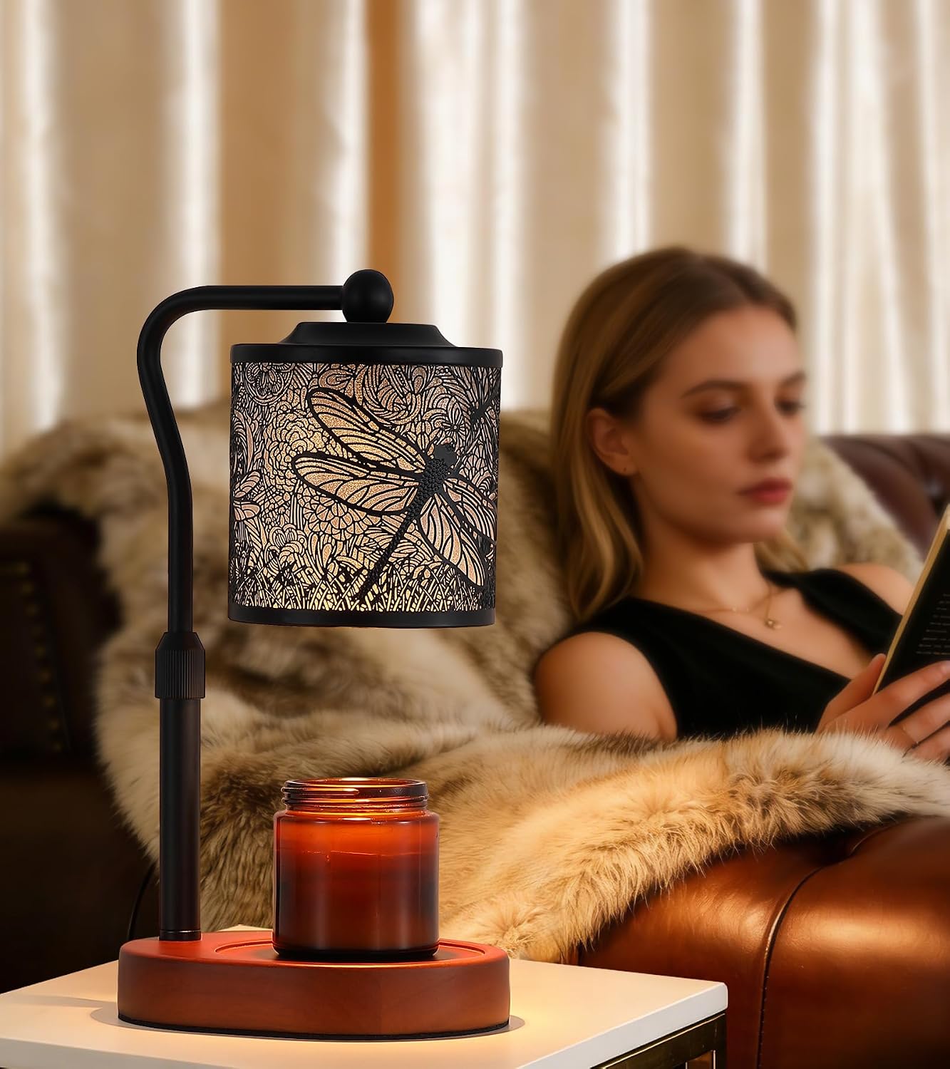 MEXISUE Candle Warmer Lamp with Timer, Bird Candle Warmer Lamp with Jar Candles,Wax Melt Warmer for Housewarming Gift, Birthday Mother's Day Valentines Gifts for Women,Mom,Sister,Bedroom Decor