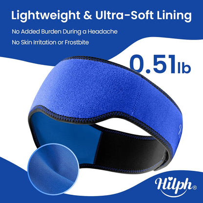 Hilph Headache Ice Pack Wrap, Adjustable Migraine Ice Head Wrap