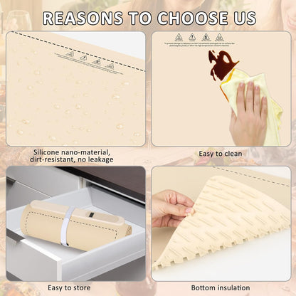 Warming Mat for Food,36"x16" Large Food Warmer Mats for Countertop (Gray)