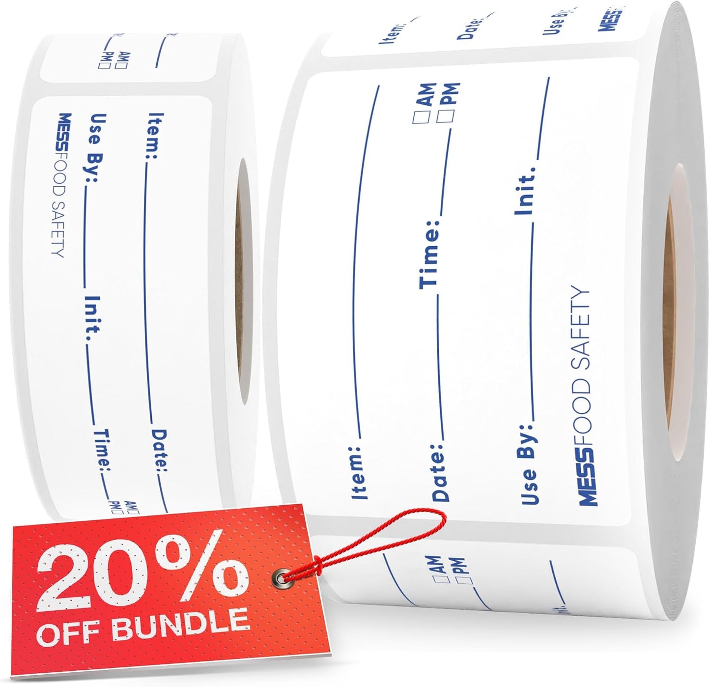 MESS Dissolvable Food Labels for Containers 1x3/2x3 500 Blank Kitchen Labels - Food Storage Labels - Removable Freezer Labels - Dissolvable Labels for Food Containers