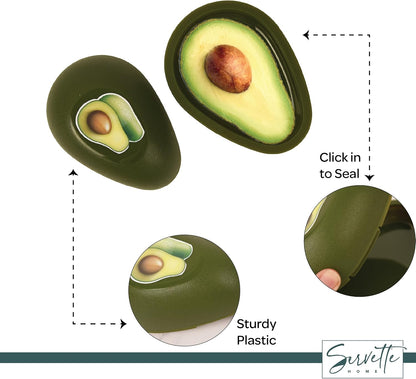 Food Keeper Storage Container with Lid, Food Saver for Fresh Avocados, Red Onions, and Garlic, BPA Free (Avocado)