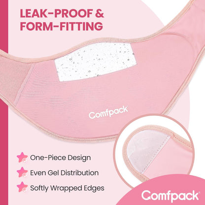 Comfpack Neck Ice Pack Wrap, Soft Gel Ice Packs for Neck Shoulder Reusable | Hot & Cold Compress Cold Pack for Surgery, Injuries, Swelling, Stiffness, Muscle Tension, Office Pressure