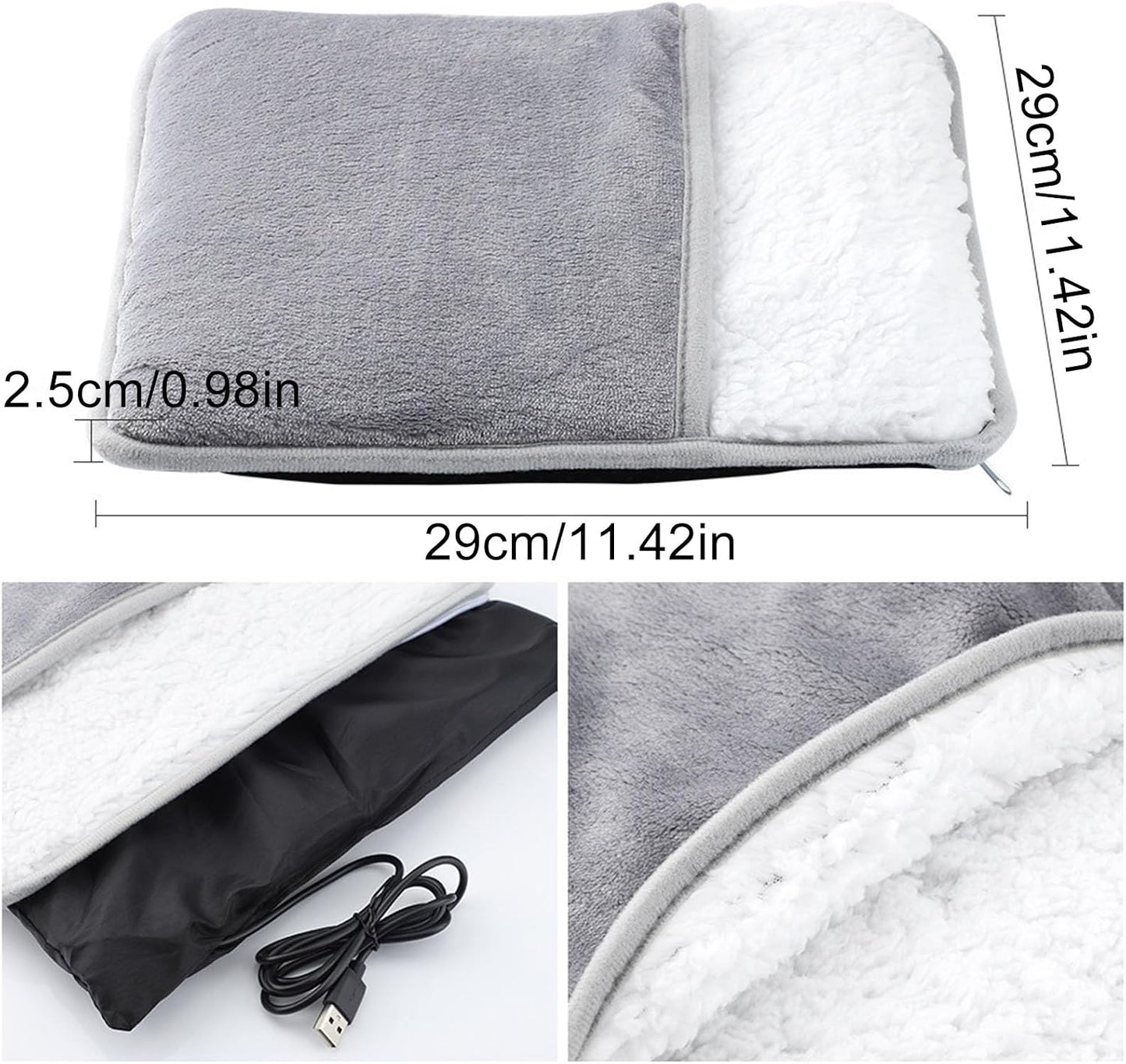 Rechargeable Foot Warmer Pad – Portable Thermal Cushion, Cordless Heating Mat, Comfortable Heat Blanket, Soft Relax Pad, Battery Operated Cozy Comfort Equipment | Energy Efficient Device With Soothing