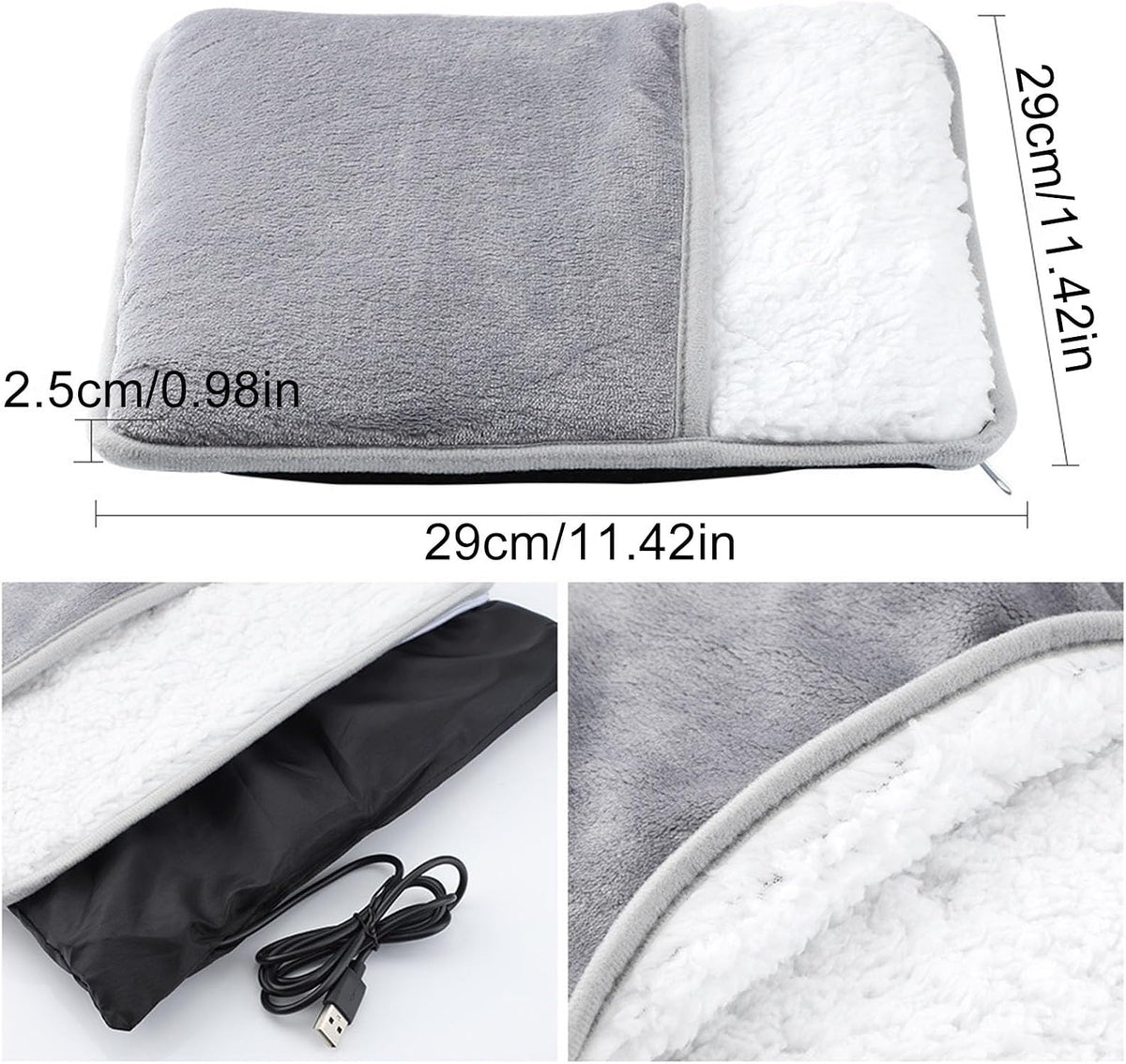 Rechargeable Foot Warmer Pad – Portable Thermal Cushion, Cordless Heating Mat, Comfortable Heat Blanket, Soft Relax Pad, Battery Operated Cozy Comfort Equipment | Energy Efficient Device With Soothing
