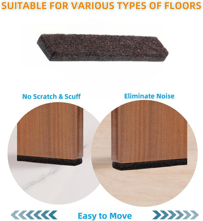 Felt Pads Small 3/8" Felt Pads for Cabinet Doors Bumpers, Cabinet Cushion Dots Felt Cabinet Door Stops, Self Adhesive Thick Bumper Pads to Protect Surfaces -Anti Scratch 234 Pcs Round Brown