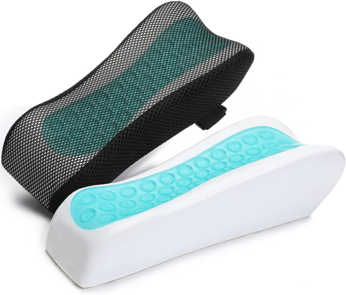 LargeLeaf Chair Armrest Cooling Gel Cushions Elbow Pillow Pressure Relief Office Chair Gaming Chair armrest with Memory Foam armrest Pads 2-Piece Set of Chair