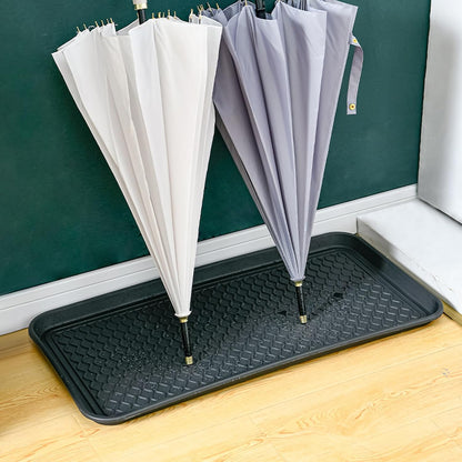 Boot Tray for Entryway,Hard Plastic Boot Mat,Shoe Tray,Shoe Mat for Indoor and Outdoor Use (Black Flower (Hard Plastic), 29.5X14.9 inch)