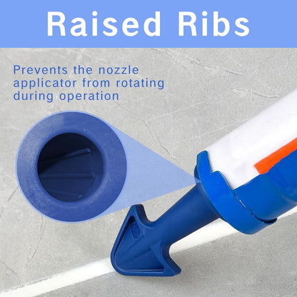 Caulk Tip Tool Caulking Tips Set with Nozzle Adapter Silicone Caulk Applicator Tools Reusable Nozzles for Finishing Grout and Sealant Caulk Gun Accessories for Easy Application 6.5R 10R 13R