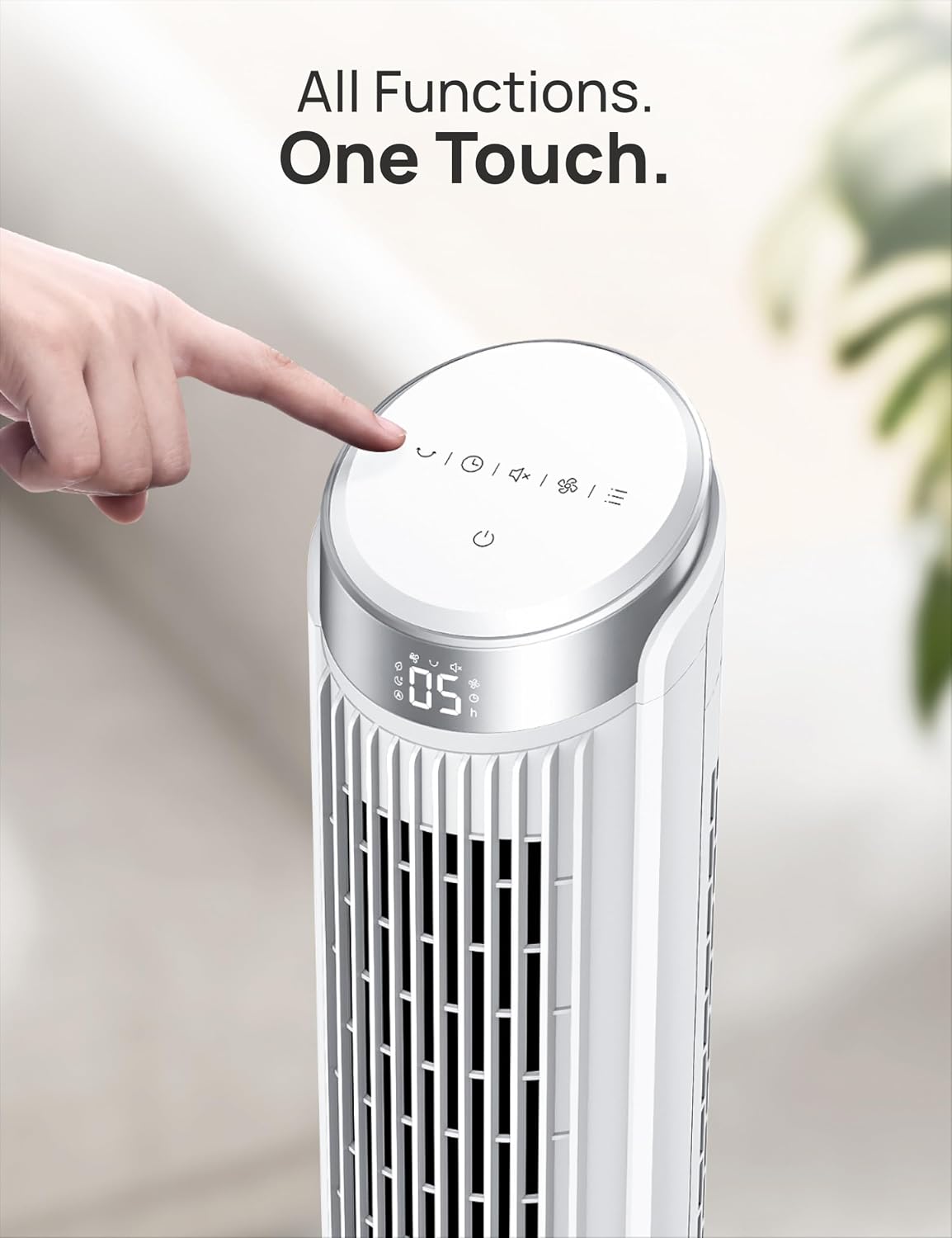 DREO Tower Fan for Bedroom, 90° Oscillating Fans that Blow Cold Air