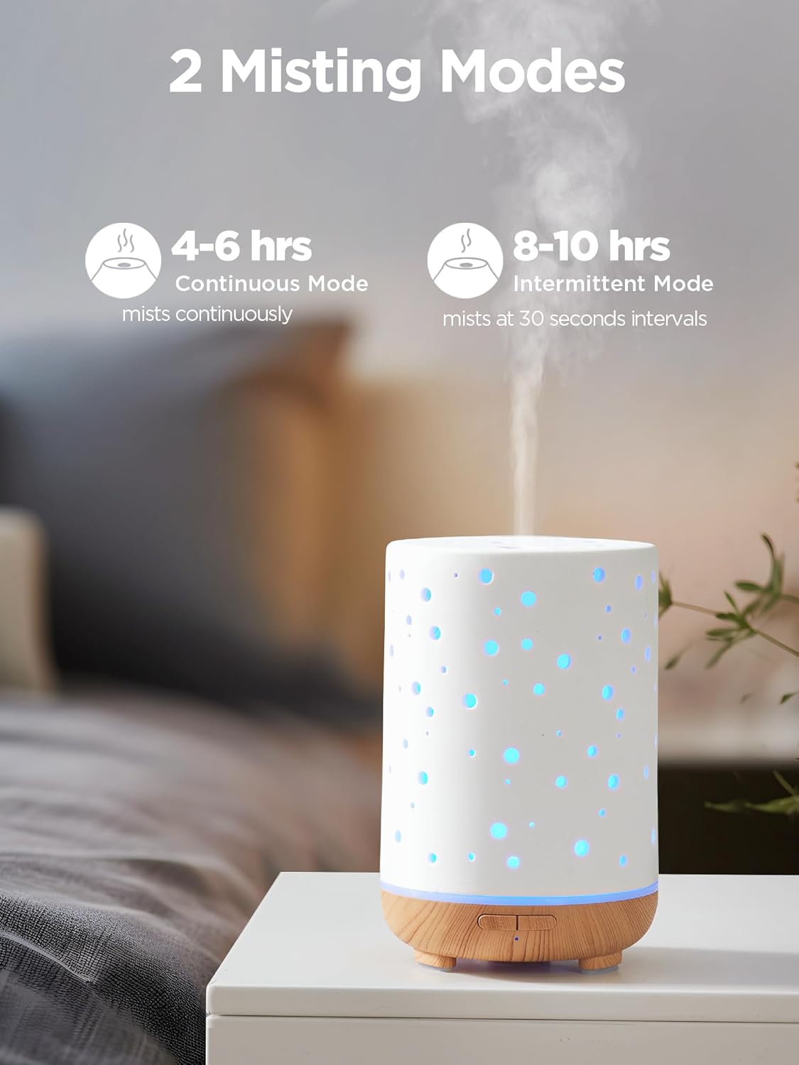 InnoGear 150ml Ceramic Essential Oil Diffuser, Diffusers for Home, White