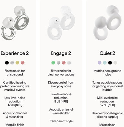 Loop Experience 2 Ear Plugs - Stylish Certified Hearing Protection