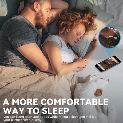 Sleep Earbuds for Side Sleepers, Wireless Noise Cancelling Sleep Headphones with Sleep Mode, LED Power Display, Comfort Fit for Sleeping, Working, Hiking (Mint Green)