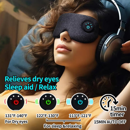 Cordless precised Heated Eye mask for Dry Eyes Relief, Sleep Eyeshade,USB Rechargeable with Battery Indicators, Electric Warm Eye Compress for MGD,Styes,FSA-HSA Eligible