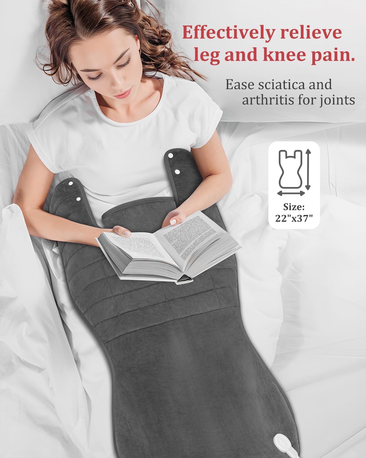 Heating Pad for Neck and Shoulders and Back, 2.7lb Weighted Heated Pads