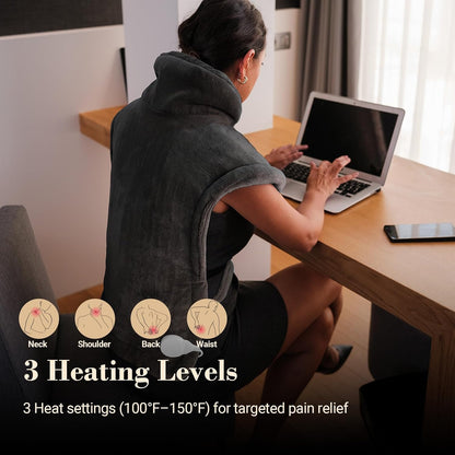 COMFIER Electric Heating Pad for Back, Neck and Shoulders, FSA Eligible HSA