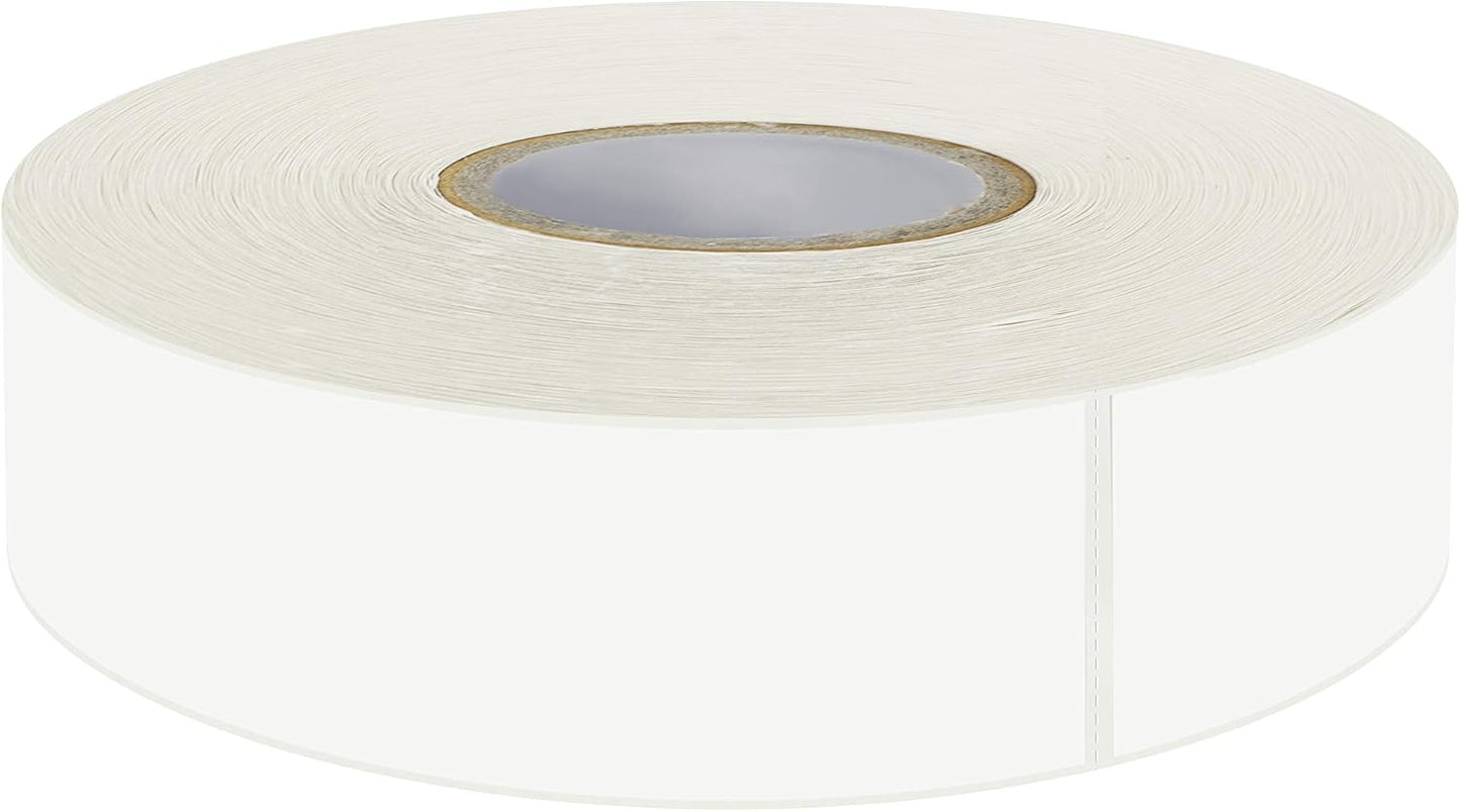 1000 Removable Food Labels, Water/Oil/Tear Resistant Blank Stickers with Perforation Line for Food Containers, Freezer, Fridge, Jars, Pantry, Organization (1” x 2”)