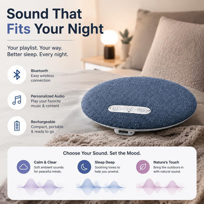 Pillow Speaker for Sleeping, Mini Bluetooth Under Pillow Speaker