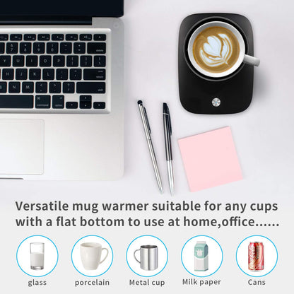 Misby Mug Warmer for Desk Use, Auto Shut Off, Gravity-Induction Warmer for Coffee Lovers - Christmas/Birthday Gift (Deep Black)