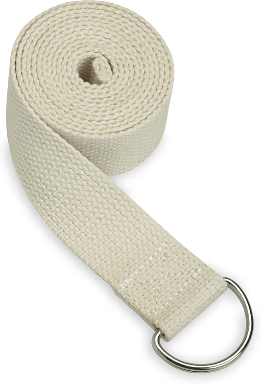 Gaiam Yoga Strap Premium Athletic Stretch Band with Adjustable Metal D-Ring Buckle Loop | Exercise & Fitness Stretching for Yoga, Pilates, Physical Therapy, Dance, Gym Workouts