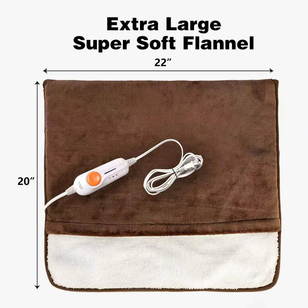 Gintao Electric Heated Foot Warmers for Feet,22"×20" Soft Foot Heating Pad