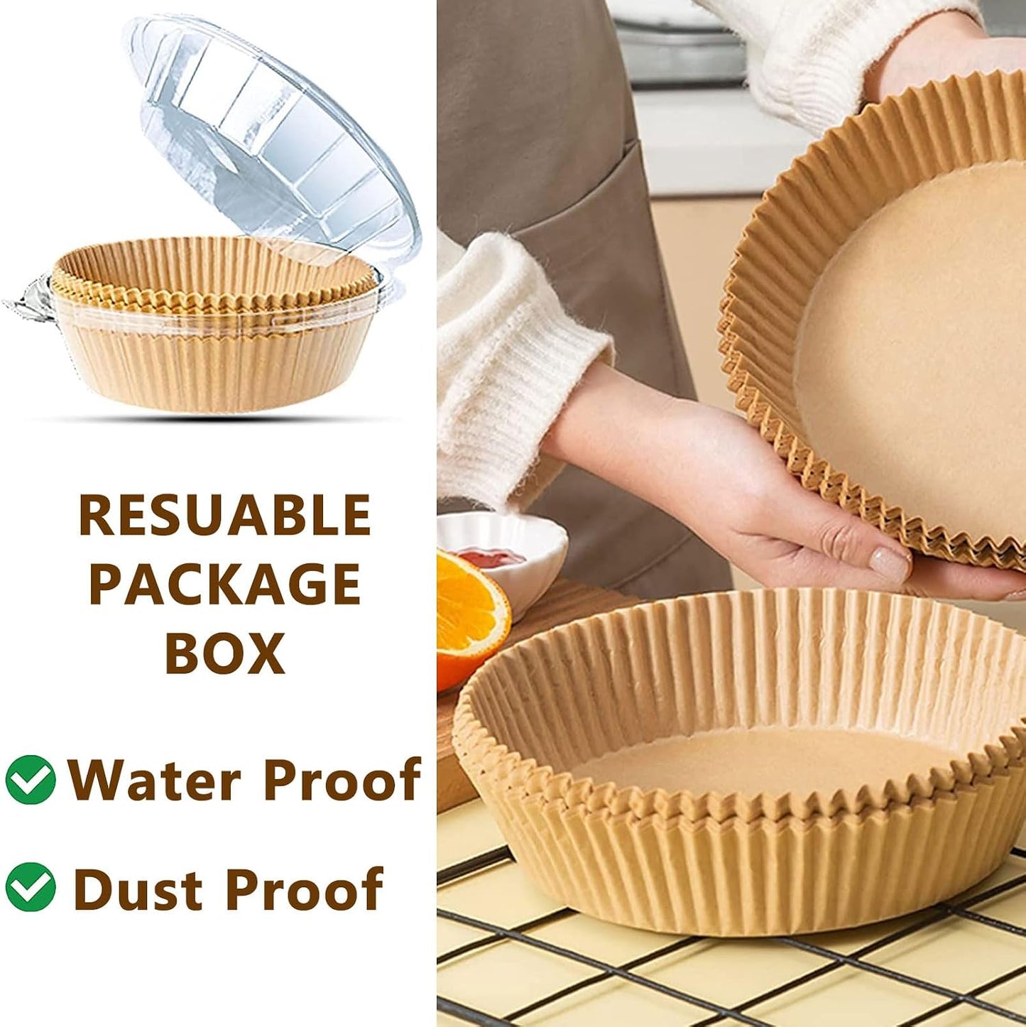 200PCS Air Fryer Liners for Ninja: Higher Non-Stick Disposable Parchment Paper Liner for Ninja DZ201/DZ401 Dual Airfryer Baking - Food Grade Ninja Air fryer Accessories (Rectangle - 8.6 x 5.5 inch)
