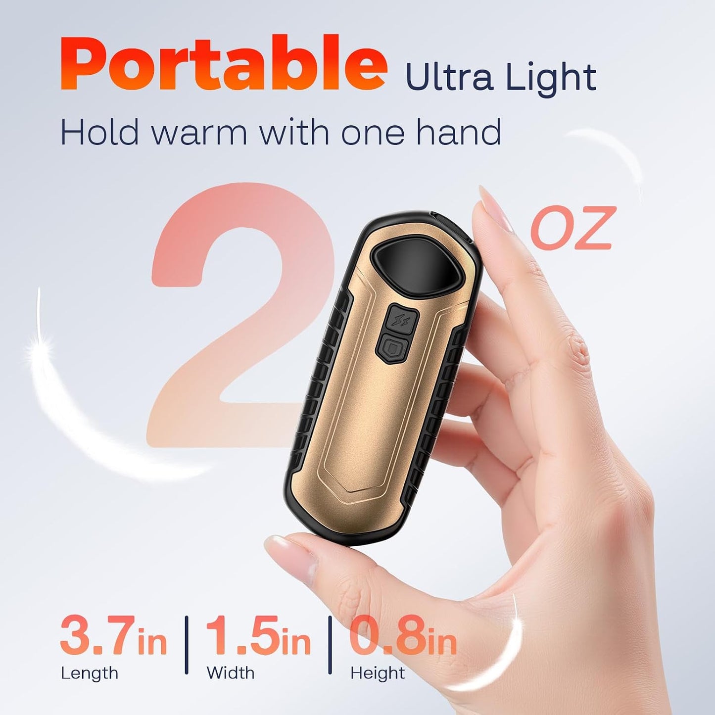 Hand Warmers Rechargeable 2 Pack, Electric Hand Warmer, 2-Second to 131°F with 5 Heat Levels, USB-C Portable Pocket Heater Handwarmers, UL Certified for Camping, Hunting, Gifts for Women Men