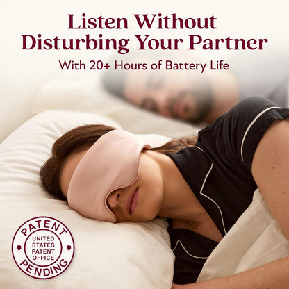 SilkSound Bluetooth Sleep Mask, 100% Mulberry Silk Headphones for Sleeping