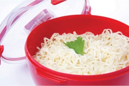 Sistema Microwaveable 940mL Noodle Bowl, Round Microwave Container with Lid & Steam-Release Vent, Cooks Pasta, Soup, Stew & More, Dishwasher & Freezer-Safe, BPA-Free