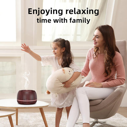 SEEDSEEL 300ML Essential Oil Diffuser,Ultrasonic Aromatherapy Diffuser, 7-Color Gradient Lights, Remote Control, 8 Hours Run Time, Suitable for Home,Office