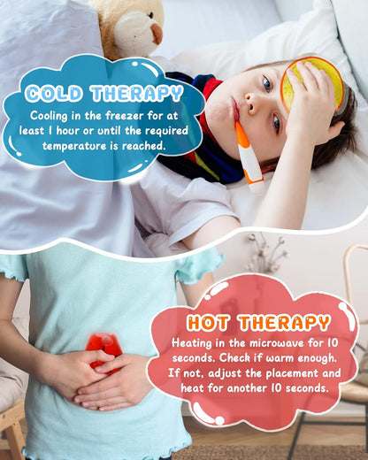 Small Ice Packs, 6 Pcs, Reusable Mini Gel Cold Packs for Injuries, Hot Cold Compress for Kid's Boo Boos, Headaches, Wisdom Teeth, Breastfeeding, Pain Relief, Fever, Mosquito Bite, First Aid 3" X 4.5"
