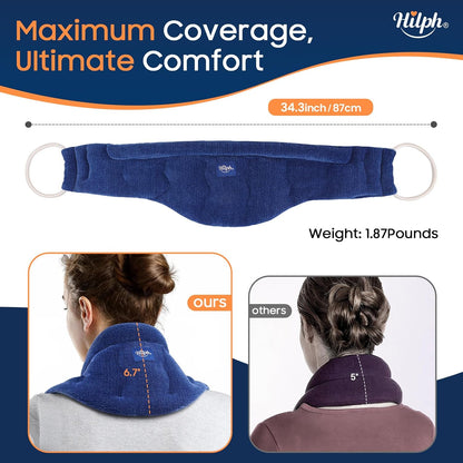 Hilph Microwavable Heating Pad for Neck Shoulder Pain Relief, 34.3" x 6.7"