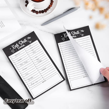 Thboxes 2 Pack Grocery List Magnet Pad for Fridge, 120 Sheets, Pen Holder | 4.5x7.5In Magnetic Grocery List Pad for Fridge, Full Back Shopping Checklist, Notepad for Kitchen, Home Office, Parents, Kids
