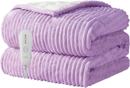 Texciting Heated Blanket 50X60,Soft Electric Blanket,ETL Certified,Grey | Heating Levels,Auto-Off Function,Heated Throw Blanket for Bed,Machine Washable,Gifts for Woman