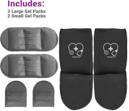 Zomaple Cold Therapy Socks, 2 Gel Packs for Neuropathy & Hot Feet Comfort