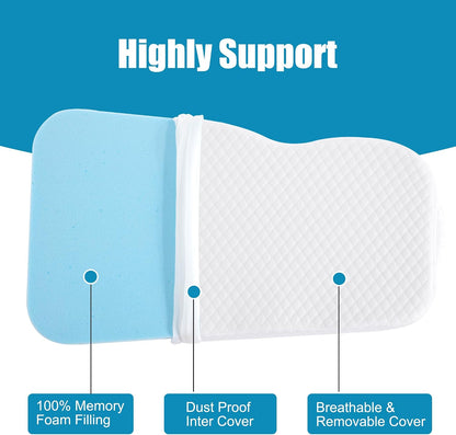HOMBYS Memory Foam Knee Pillow for Side Sleepers, Leg Pillow for Knee, Separates The Knees for Body Alignment-Between Leg Pillow for Lower Back Pain Relief and Pregnancy Support -(18"x30"x3", White)
