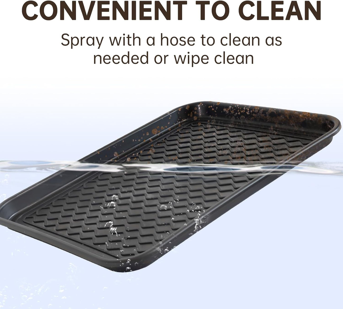 Boot Tray for Entryway, 3 Pack Waterproof Shoe Trays for Indoor Outdoor Use 20"x15" Durable Shoe Mat with Raised Edge, Non-Slip Tray for Boots, Pets, Garden & Muddy Shoes