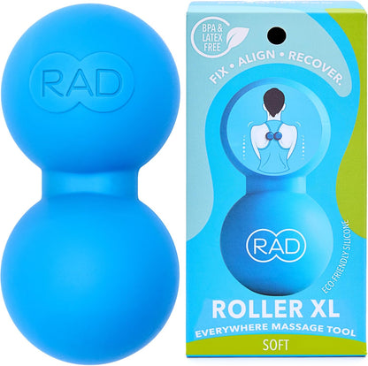 RAD Roller Stiff Peanut Massage Ball - High Density Peanut Massager - Myofascial Release for Back, Feet, Neck, Psoas - Suboccipital Release Device, Thoracic Spine Roller Balls