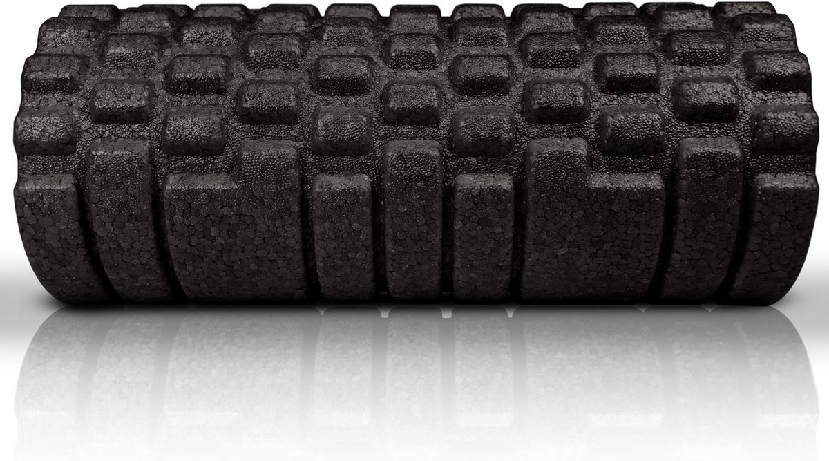 The Original Body Roller - High Density Foam Roller Massager for Deep Tissue Massage of the Back and Leg Muscles - Self Myofascial Release of Painful Trigger Point Muscle Adhesions (Black)