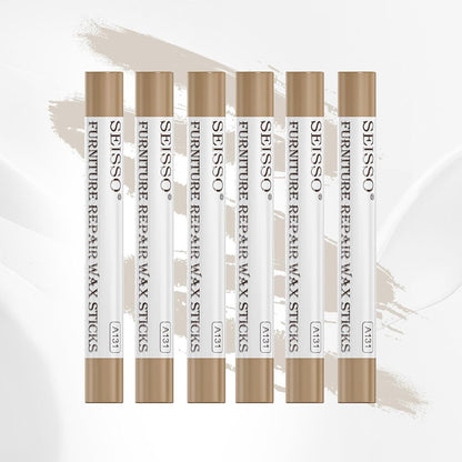 Furniture Repair kit, Wood Scratch Cover Markers*6 and Wax Filler Sticks*6 with Sharpener- 13Pack, Furniture Markers Touch Up Kit for Cover Ups Wooden Floors, Tables, Desks, Carpenters, Stains, Holes