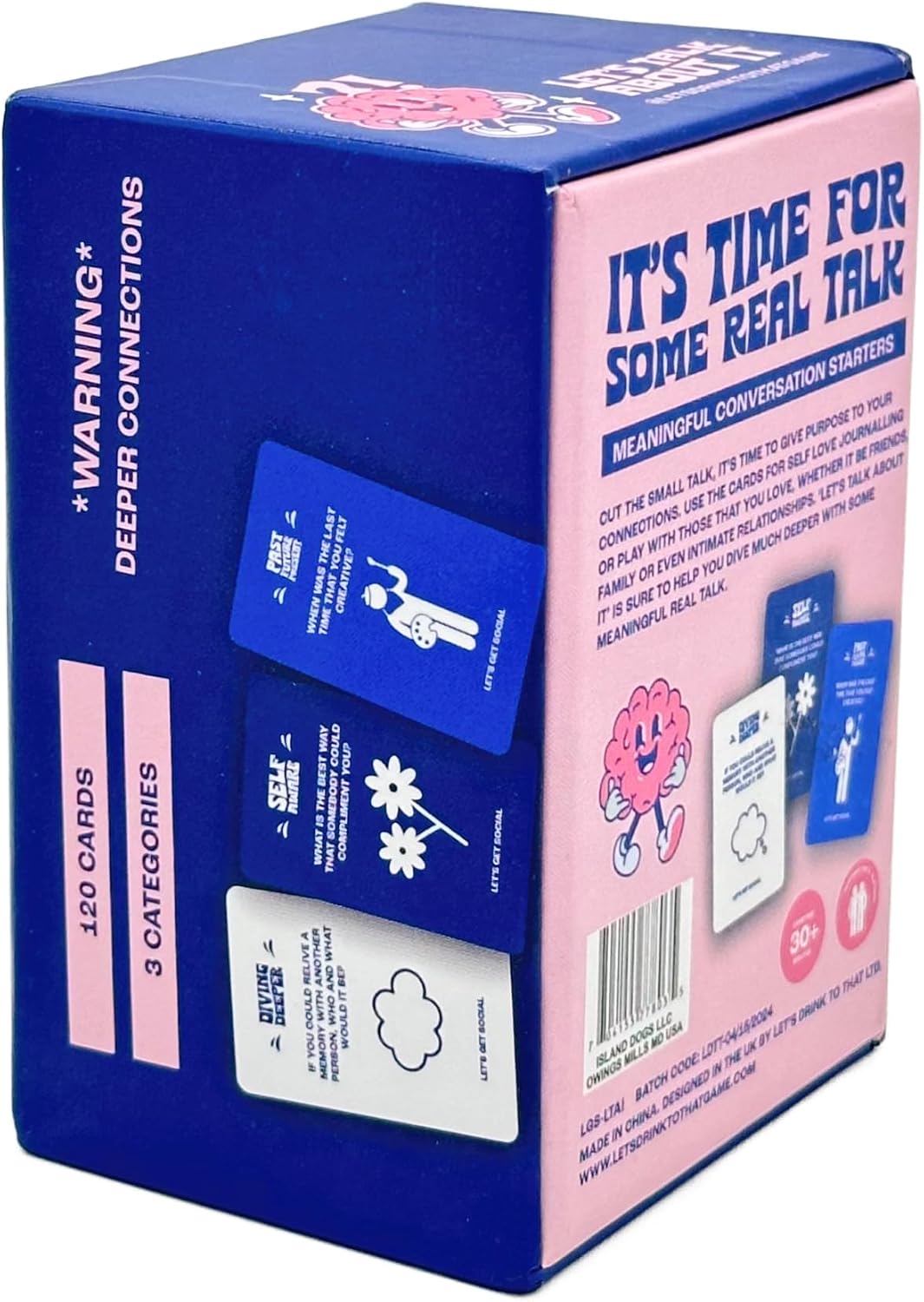 Island Dogs Let's Get Social - Let's Talk About It Card Game | Fun Party & Family Activity | Conversation Starter for Teens & Adults | 120 Cards for Meaningful Connections | 120 conversation-starter cards; family game night games, party icebreaker, and