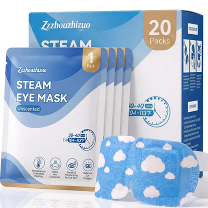 20 Pack Steam Eye Mask, Heated Eye Mask, Warm Compress for Eyes Unscented