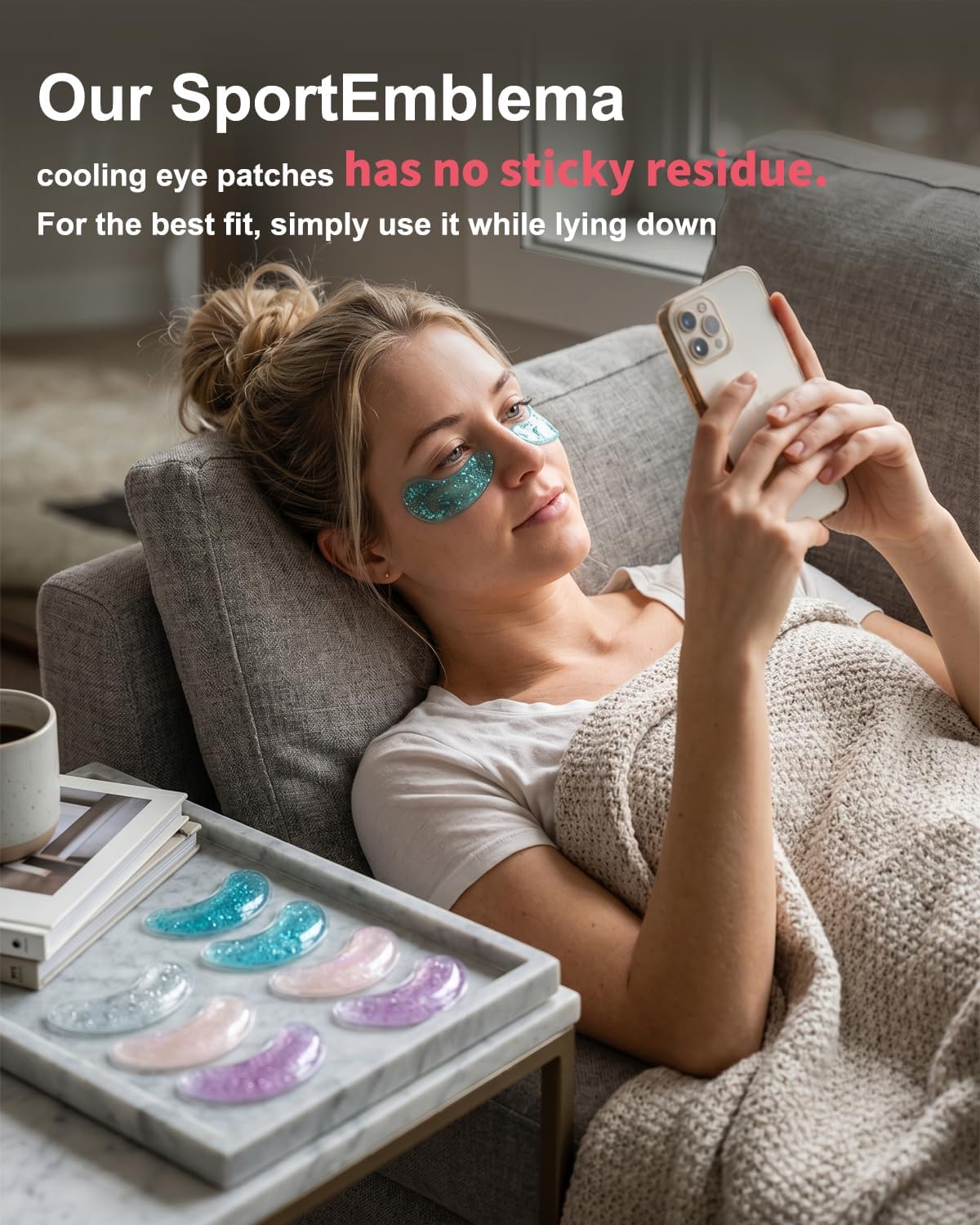 8pcs Under Eye Cooling Pads,Reusable Eye Ice Pack Gel Patches for Puffy Eye