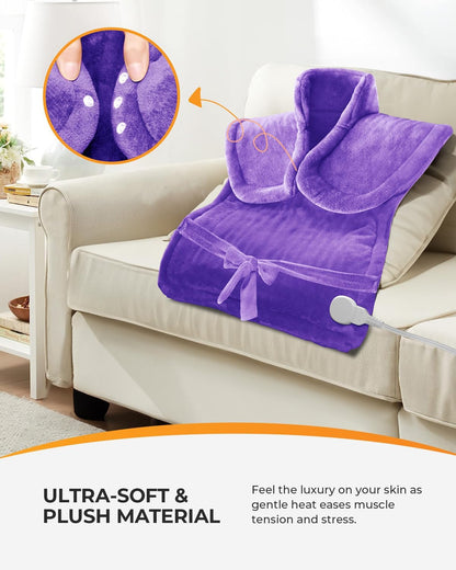 CooCoCo 24"x37" Heating Pad for Neck and Shoulders and Back Pain Relief