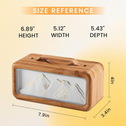 HEEYCEM Humidifiers for Bedroom, 600ml Cool Mist Humidifier with Night Light, 23dB Quiet Operation, Mini Baby Humidifier,for Bedroom, Nursery, Office, Plants(Wood Grain）