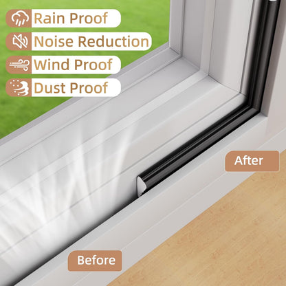 Kneelisa 118” Wedge-Shape Foam Window Weather Stripping Door Seal | Soundproofing Frame Winter Insulation Strip,Noise Cancelling Window Inserts,Door Gap Filler Light Blocker,White
