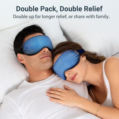 Cooling Eye Mask for Dark Circles Puffiness - Fsa Eligible Items Hsa, Cold Compress for Puffy Eyes Migraines Headache Sleeping After Surgery, Gentle Weighted Travel Essentials Gel Ice Pack (Black)