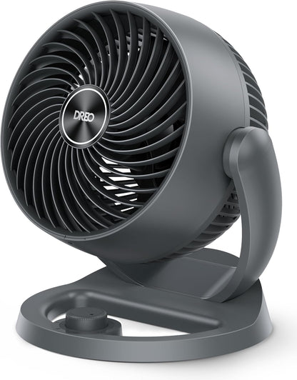 DREO Fan for Bedroom, 12 Inches, 70ft Powerful Airflow, 25db Quiet Table Air Circulator Fans for Whole Room, 120° Adjustable Tilt, 3 Speeds, Desktop Fan for Home, Office, Kitchen
