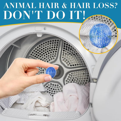Pet Hair Remover for Laundry 12 PCS - Washing Machine Pet Hair Catcher Balls, Reusable to Remove Dog Cat Hair, Lint Fuzz, Save Time & Money