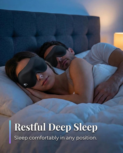 Sleep Mask for Side Sleepers: Lash Extensions 3D Contoured Eye Mask – Airplane Travel Essential, Zero-Pressure Light Blackout Eye Mask for Women – Soft Night Blindfold for Long Flights (Purple)